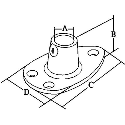 RVS vlaggenstokhouder, &Oslash;19mm - 078755 01 72dpi - 9078755