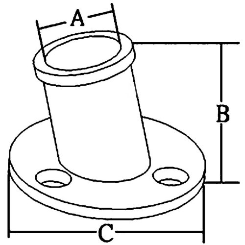 RVS vlaggenstokhouder, &Oslash;25mm; 60&deg; - 078760 01 300dpi - 9078760