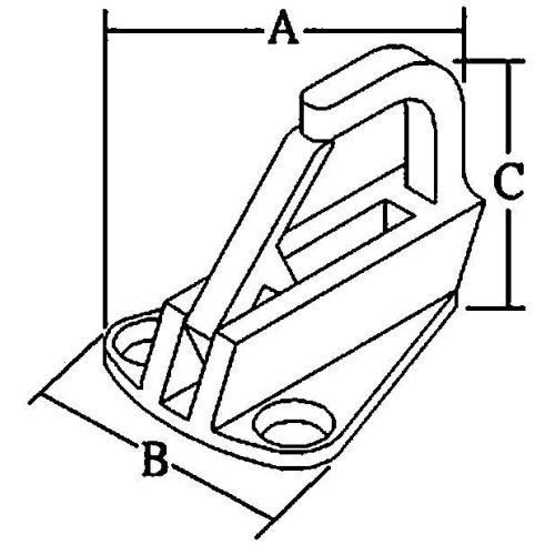 RVS Fenderhaak, A=42mm, B=29mm, C=33mm (per paar) (max. lijn &Oslash;15mm) - 078775 01 72dpi - 9078775