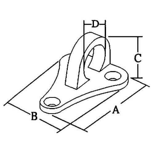 RVS Fenderhaak, A=50mm, B=34mm, C=29mm (per paar) (max. lijn &Oslash;17mm) - 078781 01 72dpi - 9078781