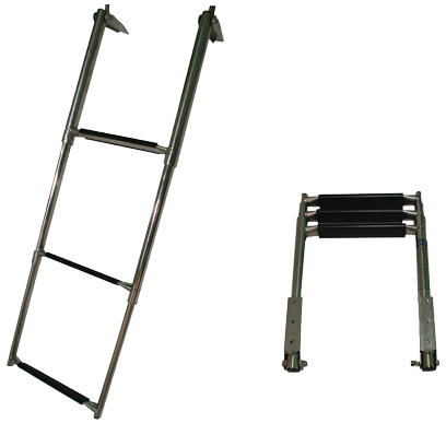RVS telescopische zwemtrap, 4-treden met kunststof bekleed, max. buis &Oslash;38mm - 078801 72dpi - 9078801