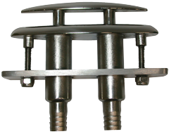 RVS Verzinkbare klamp (compleet met plastic adapter voor waterafvoer) - 078840 72dpi - 9078840