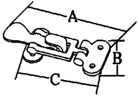 RVS Deur-/bakkistsluiting, L=100mm - 078860 1 72dpi - 9078860