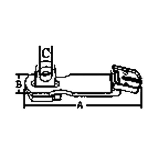 RVS Sluiting met overval, A=75mm, B=25mm, C=9mm - 078871 2 72dpi - 9078871