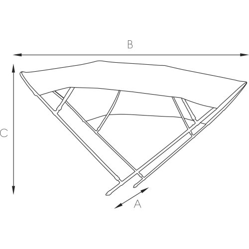 Zonnetent model 'Sixty', wit, 300x156x252cm; aluminium beugels - 080050 1 72dpi 1 1 1 1 1 1 1 - 9080056/W