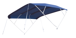 Zonnetent model 'Sixty', navy, 255x156x252cm; aluminium beugels - 080054 72dpi - 9080054