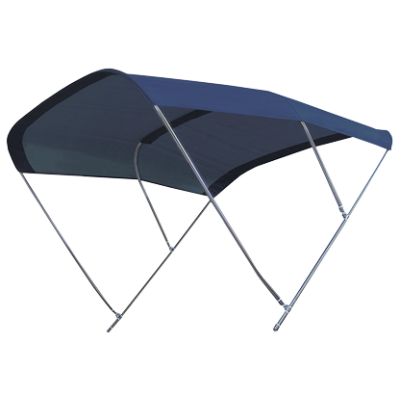 Zonnetent model 'Biminox', blauw, 245x245x145cm, RVS-Beugels - 080170 - 9080175