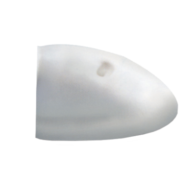 Plastic-eindstuk voor stootlijst 'Radial 40', wit - 080316 - 9080316