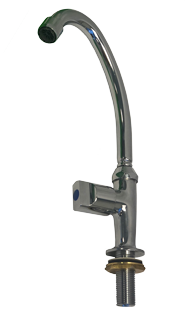 Verchroomde waterkraan met draaibare uitloop, aansluiting 1/2" - 081000 - 9081000