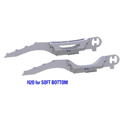 Hurley H2O Davit System 6" Mount Soft Bottom White w/foot plate to perm.mount to swim platform - 084620 72dpi - 9084620