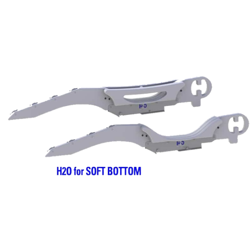 Hurley H2O Davit System 6" Mount Soft Bottom White w/foot plate to perm.mount to swim platform - 084620 72dpi - 9084620