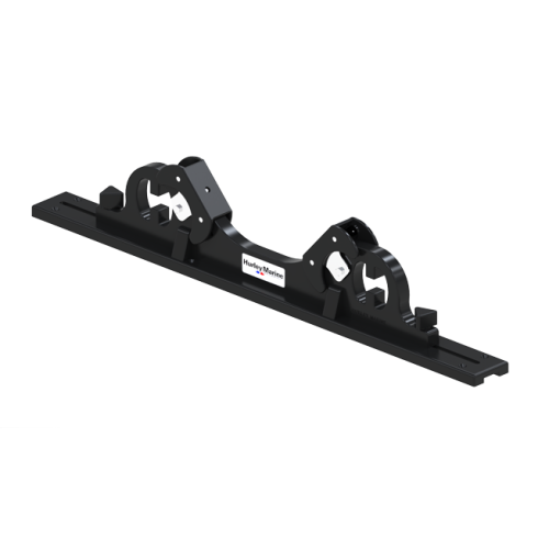 Hurley Chocks Black (pair) compl.w/ Aluminium Rail System to install onto swim platform - 084902 72dpi - 9084902
