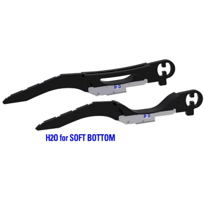 Hurley H2O Davit System 10" Mount Soft Bottom Black w/foot plate to perm. mount to swim platform - 084924 72dpi - 9084924