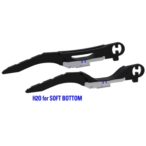 Hurley H2O Davit System 10" Mount Soft Bottom Black w/foot plate to perm. mount to swim platform - 084924 72dpi - 9084924