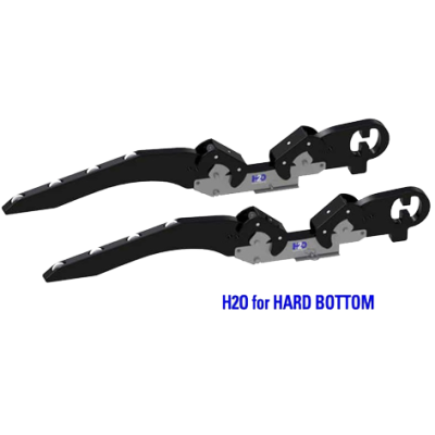 Hurley H2O Davit System 36" Mount Hard Bottom Black w/foot plate to perm.mount to swim platform - 084927 72dpi - 9084927