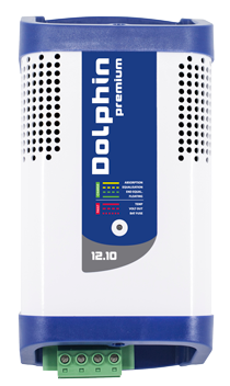 Dolphin premium elektronische acculader, 12V, 10A, capaciteit 160Ah, 96x120x238mm - 086212 72dpi 1 - 9086212