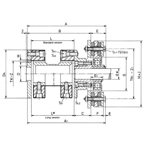 Centaflex Flexibele schroefaskoppeling met stuwdruklager, model AGM-140, max. 1875Nm (plezier) - 088026 1 72dpi - 9088026