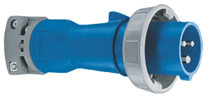 CEE-16A Walstekker, 16A/230V, mannelijk, met schroefring, IP67 - 089314 72dpi - 9089314