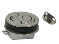 RVS Luiksluiting met draaigreep en nylon huis, waterdicht, A=4-13mm, B=25mm, C=61mm, D=50mm - 098123 72dpi - 9098123
