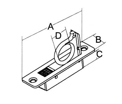RVS Luikring omhoogklappend, A=83mm, B=21mm, C=12mm (16mm voor ring), D=19mm - 098140 1 72dpi - 9098140