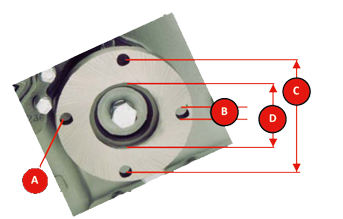 Hydradrive Adapter 4", center &Oslash;63,5mm, steek &Oslash;82,5mm, 4x &Oslash;10mm, voor model HD-115L (tube type: L=120mm) - 099751 72dpi - 9099751