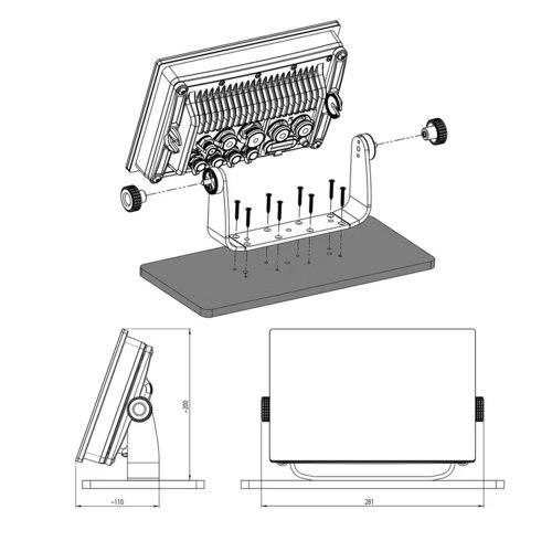 Q beugel voor 10&ldquo;, 12&rdquo; en 16" - 10000765 2 - 10000765