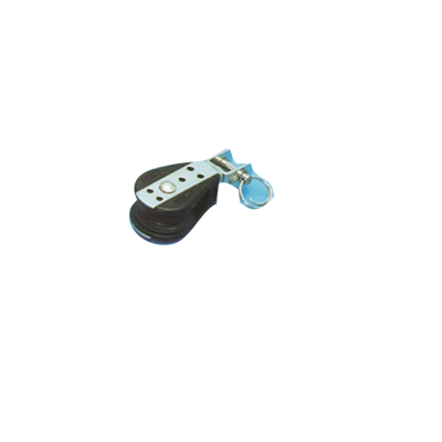 Kunststof enkelschijfsblok (met wartel), 6mm, kogellagers 22mm, werkbelasting 100kg, breekkracht 700kg - 105200 72dpi - 105200