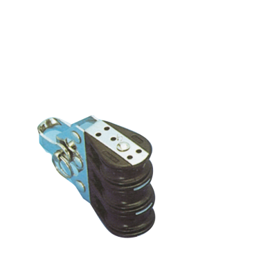 Kunststof drieschijfsblok, 6mm, kogellagers 22mm, werkbelasting 100kg, breekkracht 700kg - 105600 72dpi - 105600