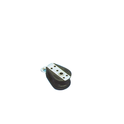Kunststof dekblok enkelschijfs, 6mm, kogellagers 22mm, werkbelasting 100kg, breekkracht 700kg - 106500 72dpi - 106500