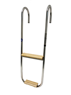 Zwemtrap RVS  2-Treden met vaste steun; Teak Houten Treden - 110033 72dpi - 110033