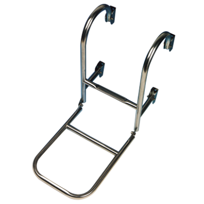 RVS Zwemtrap, 3-treden, voor dekmontage, afm. uitgeklapt 260x780mm, buis &Oslash;20mm - 110040 1 - 110040