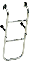 RVS Zwemtrap, 3-treden, met vaste spiegelsteun, afm. uitgeklapt 260x600mm, buis &Oslash;20mm - 110043 2 - 110043