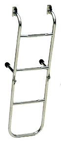 RVS Zwemtrap, 4-treden, met vaste spiegelsteun, afm. uitgeklapt 260x830mm, buis &Oslash;20mm - 110044 1 - 110044