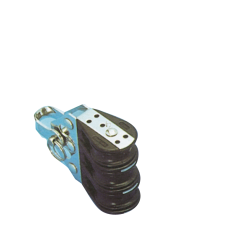 Kunststof drieschijfsblok, 8mm, kogellagers 28mm, werkbelasting 150kg, breekkracht 750kg - 116700 - 116700