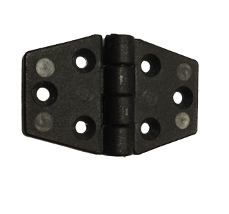 Nylon scharnier, 60x40mm, zwart - 124760 1 - 124760