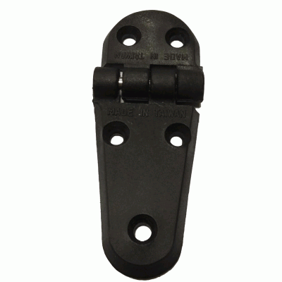 Nylon scharnier, 105x40mm, zwart - 124805 lr - 124805