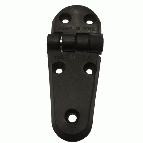 Nylon scharnier, 105x40mm, zwart - 124805 lr - 124805