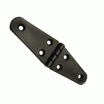 Nylon scharnier, 145x40mm, zwart - 124845 lr - 124845