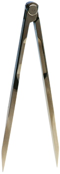 Aluminium kaartpasser, L=180mm, met etui - 139041 72dpi - 139041