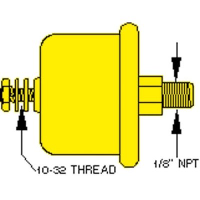 Oliedrukzender single station 80PSI (5,5 Bar), 1/8" NPTF (SW: 240-33 Ohm) - 1500171 - 1500171E