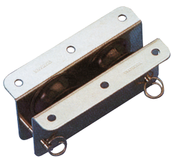 RVS doorvoerblok dubbelschijfs, 10mm, schijf &Oslash;33mm, breekkracht 600kg - 151900 1 - 151900