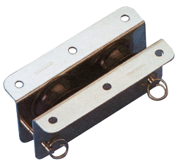 RVS doorvoerblok dubbelschijfs, 10mm, schijf &Oslash;33mm, breekkracht 600kg - 151900 1 - 151900