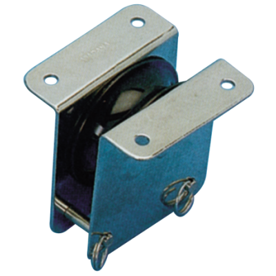 RVS doorvoerblok enkelschijfs, 12mm, schijf &Oslash;55mm, breekkracht 800kg - 152200 72dpi - 152200