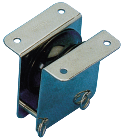 RVS doorvoerblok enkelschijfs, 12mm, schijf &Oslash;55mm, breekkracht 800kg - 152200 72dpi - 152200
