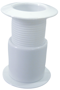 Kunststof huiddoorvoer, opschroefbaar, &Oslash;1-1/4" draad, L=48-75mm, flensmaat 54mm, binnenmaat 30mm - 1610259 72dpi - 1610259