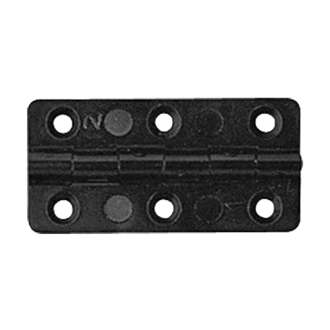 Polyamide kunststof scharnier, Rechthoekig zwart, 30x60mm, 255&deg; - 1616672 72dpi - 1616672