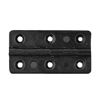 Polyamide kunststof scharnier, Rechthoekig zwart, 40x75mm, 230&deg; - 1616674 72dpi - 1616674