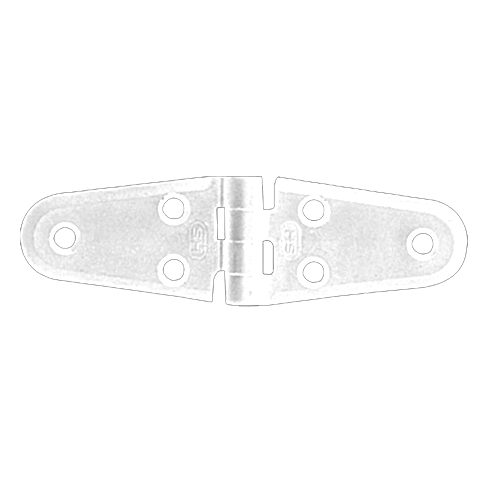 Polyamide kunststof scharnier, Dubbel ovaal wit, 100x40mm, 270&deg; - 1643667 72dpi - 1643667
