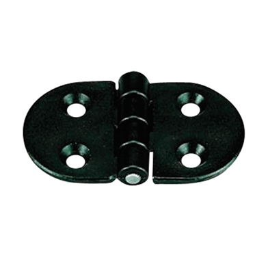 Polyamide kunststof scharnier, Rond zwart, 70x40mm, 270&deg; - 1643680 72dpi - 1643680