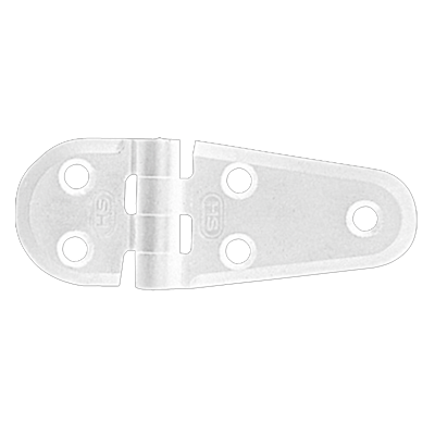 Polyamide kunststof scharnier, Half ovaal wit, 100x40mm, 270&deg; - 1643685 72dpi - 1643685